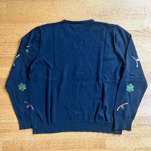 YAL BLACK SEQUIN DETAIL SWEATER - Picture 2 of 4